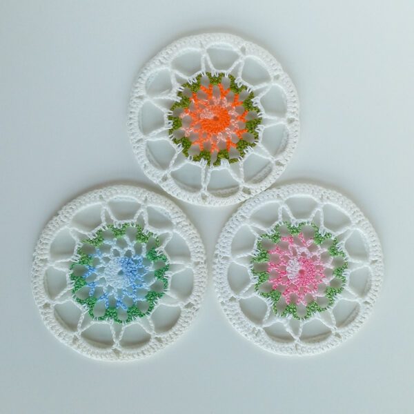 Colorful Doilies Coasters