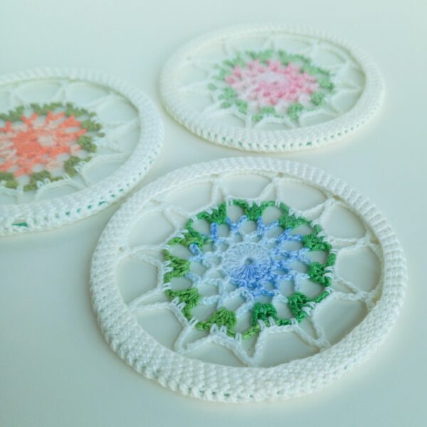 Colorful Doilies Coasters