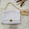 Handmade Ysabel Bag with intricate cotton yarn details, featuring a versatile design, created by Arty-Crafty