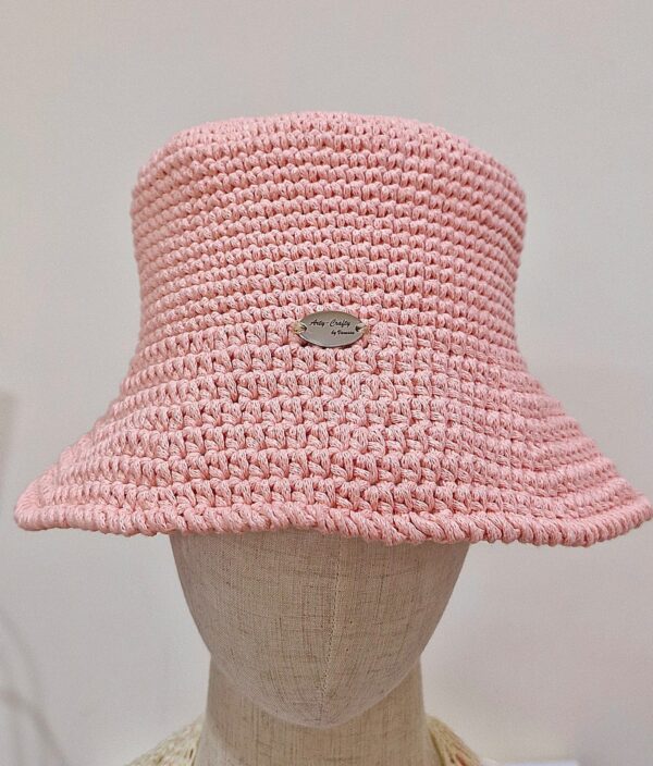 Handmade Danny Bucket Hat with high-quality cotton yarn, featuring a trendy design and customizable size, created by Arty-Crafty.