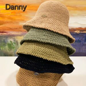 Handmade Danny Bucket Hat with high-quality cotton yarn, featuring a trendy design and customizable size, created by Arty-Crafty.