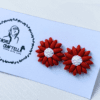 Crimson Blossom Studs