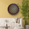 "Radiance of Life Mandala, a 30 cm handcrafted mandala art on canvas board by Krutika Jariwala, featuring vibrant patterns in red, blue, and green.