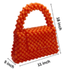 Handcrafted orange beaded bag with a unique, eye-catching design.