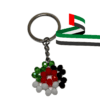 Handcrafted UAE National Day key tag in the vibrant colors of the UAE flag.