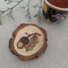 Acorn pyrography