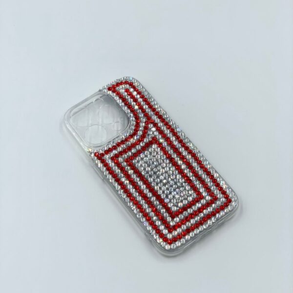 Bling clear and red stripes